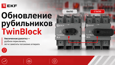 Рубильники EKF TwinBlock получили увеличенную рукоятку