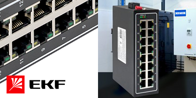 Коммутаторы EKF TSX: промышленные 16-портовые неуправляемые решения Ethernet
