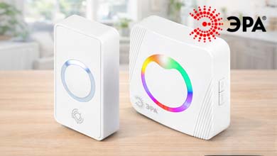 ЭРА POLYCOLOR — новые беспроводные звонки с RGB-индикацией вызова