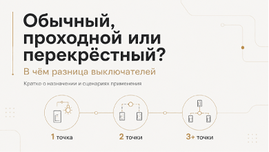 Обычный, проходной или перекрёстный выключатель: в чём разница?