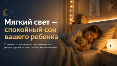 Спокойный сон ребенка начинается с правильного света