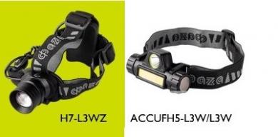 Налобные фонари AccuFH5-L3W/L3W и H7-L3WZ от ФAZA