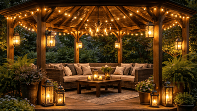 Освещение беседки