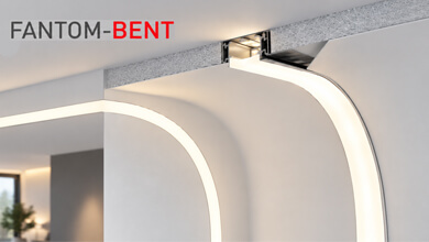 Гибкие алюминиевые профили FANTOM BENT ARLIGHT для создания световых линий