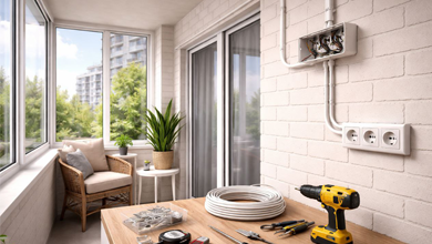 Как правильно провести электропроводку на балкон?