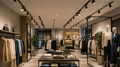 Правильное освещение в магазинах одежды