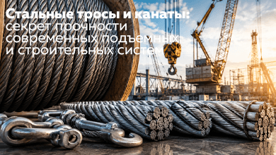 Стальные тросы и канаты: секрет прочности современных подъемных и строительных систем