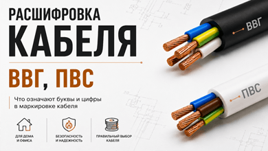 Расшифровка кабеля: ВВГ, ПВС