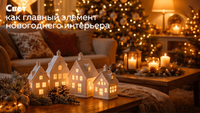 Свет как главный элемент новогоднего интерьера