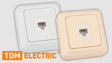 Новые компьютерные розетки RJ-45 серии «Ладога» от TDM ELECTRIC