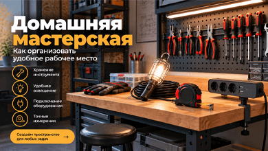 Домашняя мастерская: как организовать удобное рабочее место