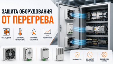 Как защитить оборудование от перегрева: решения для щитов, шкафов и производственных зон