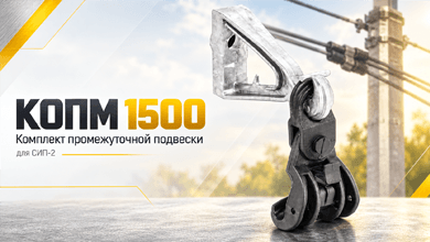КОПМ 1500 IEK — новый комплект промежуточной подвески для СИП-2