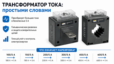 Зачем нужен трансформатор тока и что означает маркировка 100/5 А