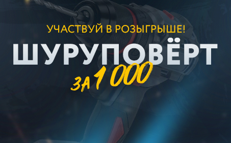 Шуруповерт за 1000