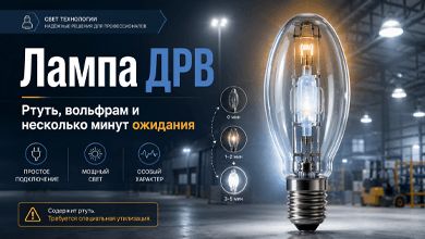 Лампа ДРВ: ртуть, вольфрам и несколько минут ожидания