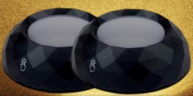 Пушлайт «Луна» бриллиантового дизайна от ЭРА в чёрном цвете 