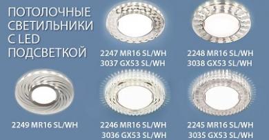 Новые точечные светильники с LED подсветкой серий MR16 и GX53 от Elektrostandard