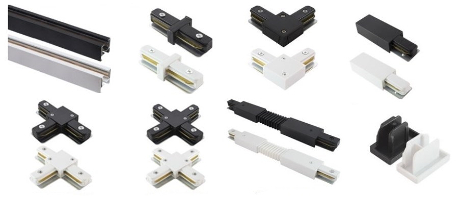 Шинопроводы, коннекторы и аксессуары для однофазной трековой системы от TDM ELECTRIC