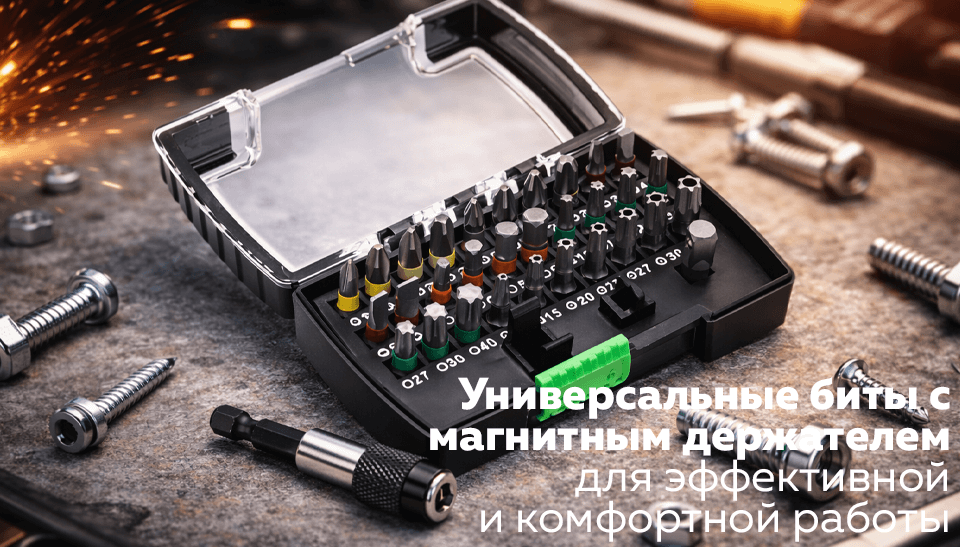 Универсальные биты с магнитным держателем для эффективной и комфортной работы