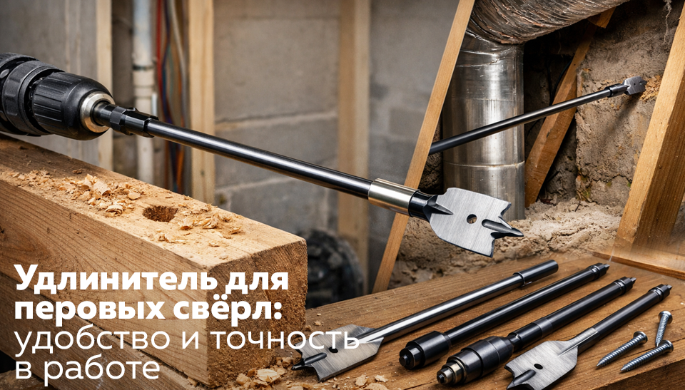 Удлинитель для перовых свёрл: удобство и точность в работе