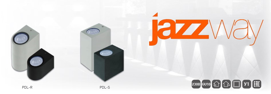 Фасадные светильники PDL под лампу с цоколем GU10 от JAZZWAY Фасадные светильники PDL под лампу с цоколем GU10 от JAZZWAY