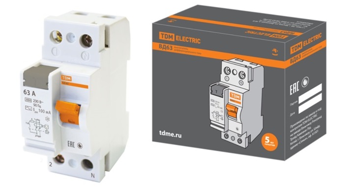 Выключатели дифференциальные ВД63 от TDM ELECTRIC Выключатели дифференциальные ВД63 от TDM ELECTRIC