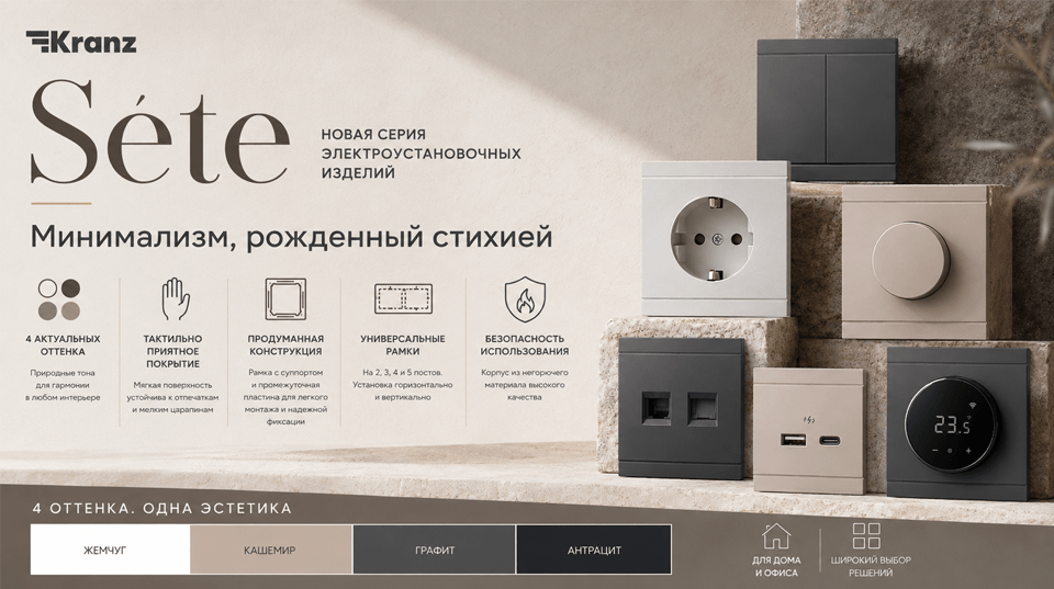 Новая серия Kranz Séte: современный дизайн и функциональность