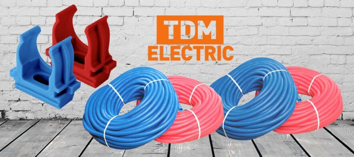 Крепёж-клипсы для красной и синей гофры от TDM ELECTRIC