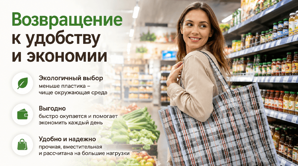 Почему многоразовая хозяйственная сумка – это удобно, экологично и выгодно