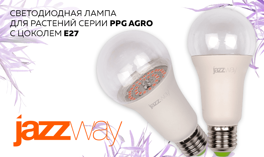 Светодиодная лампа PPG A60 AGRO JAZZway: новое решение для освещения растений