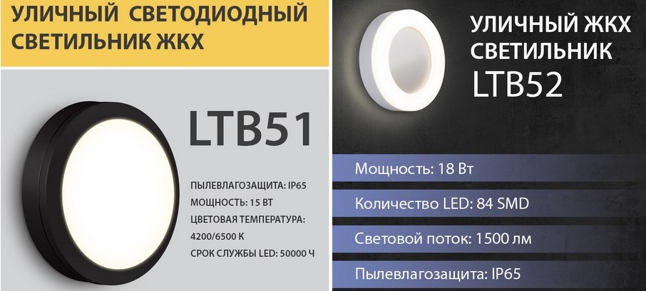 Уличные светодиодные светильники LTB51 и LTB52 от Elektrostandard Уличные светодиодные светильники LTB51 и LTB52 от Elektrostandard