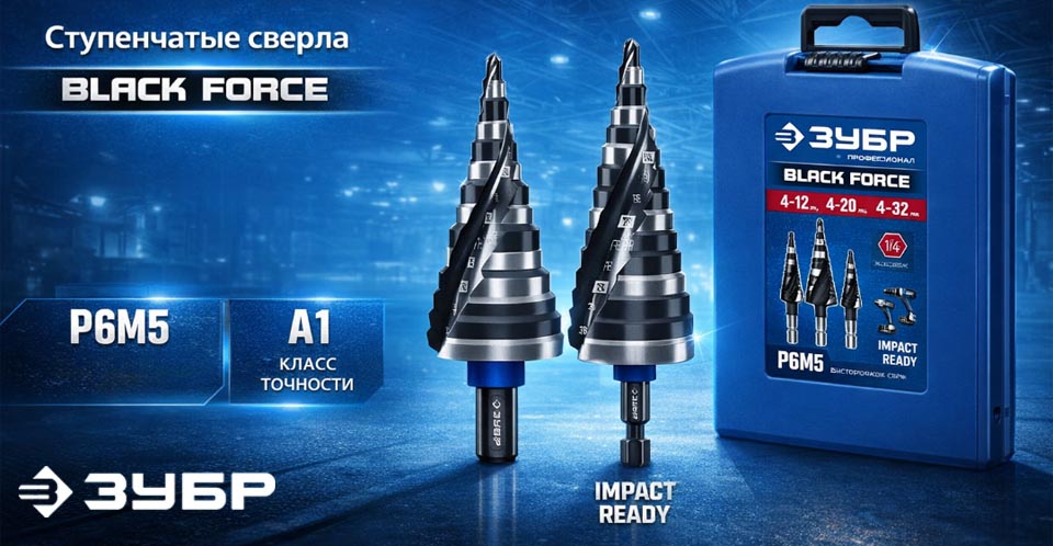 новость Black Force от ЗУБР ступенчатые сверла нового уровня точности.jpg