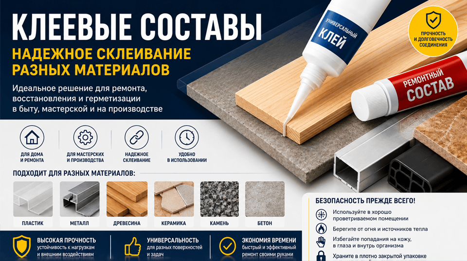 Клеевые составы: быстрое решение для ремонта и восстановления изделий