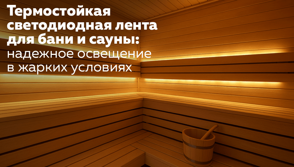 Термостойкая светодиодная лента для бани и сауны: надежное освещение в жарких условиях