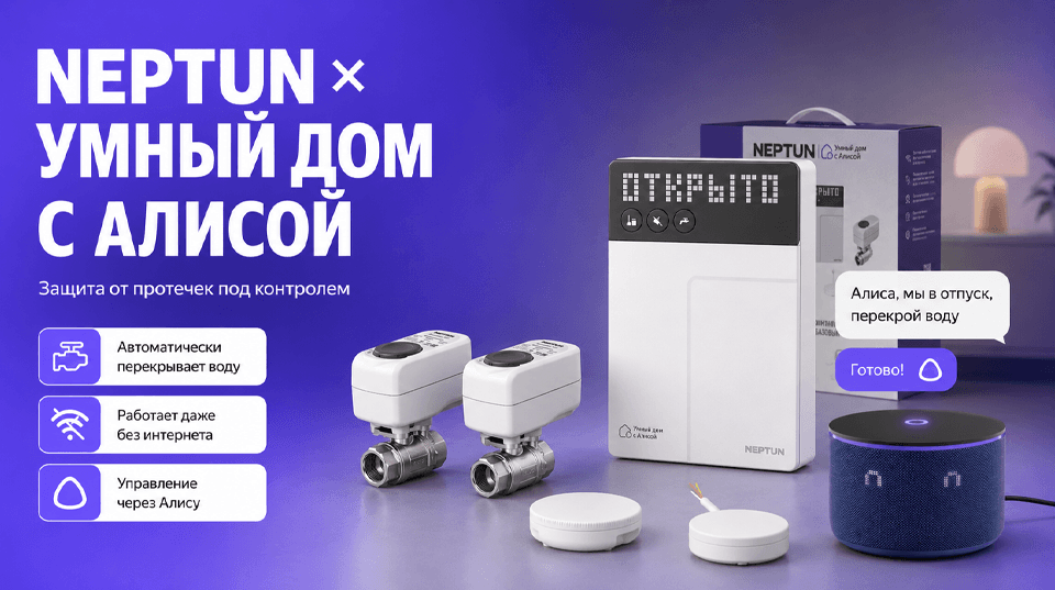 NEPTUN х Умный дом с Алисой: защита от протечек под контролем