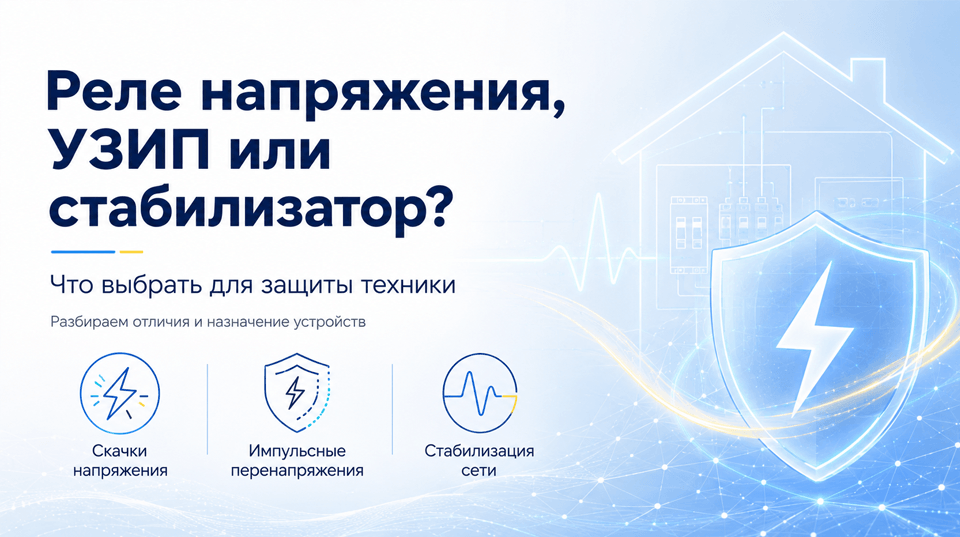 Реле напряжения, УЗИП или стабилизатор: в чём разница?