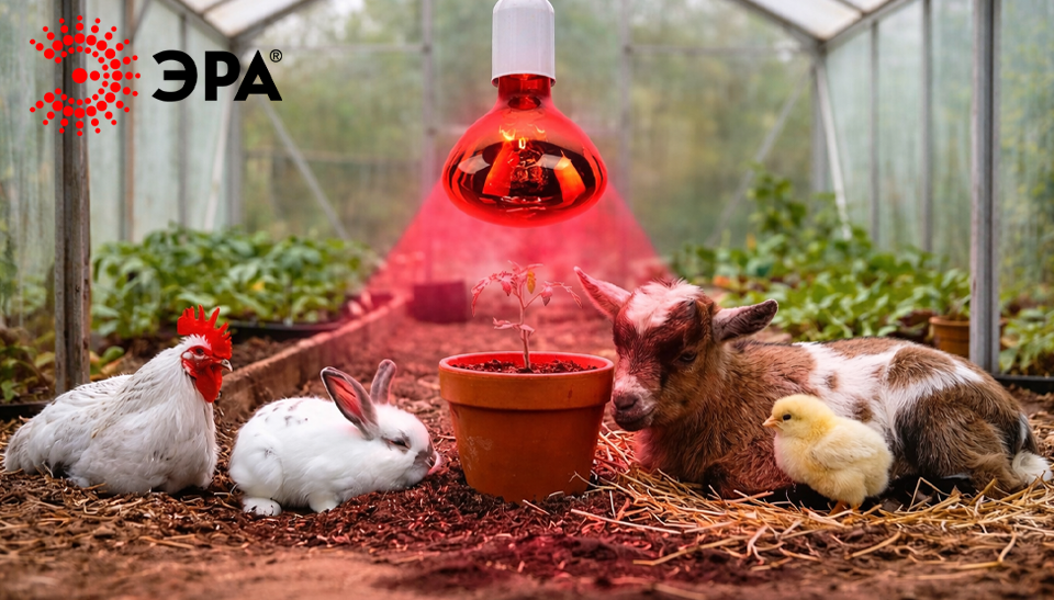 ЭРА представила новую линейку светильников для работы с обогревающими лампами