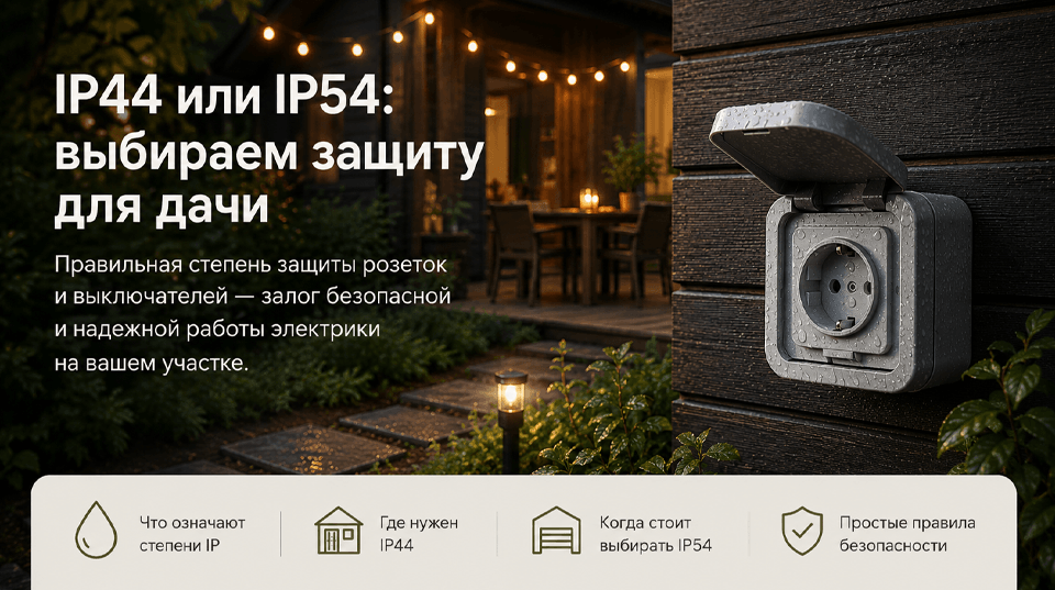 Дачная электрика как выбрать защиту для розеток и выключателей