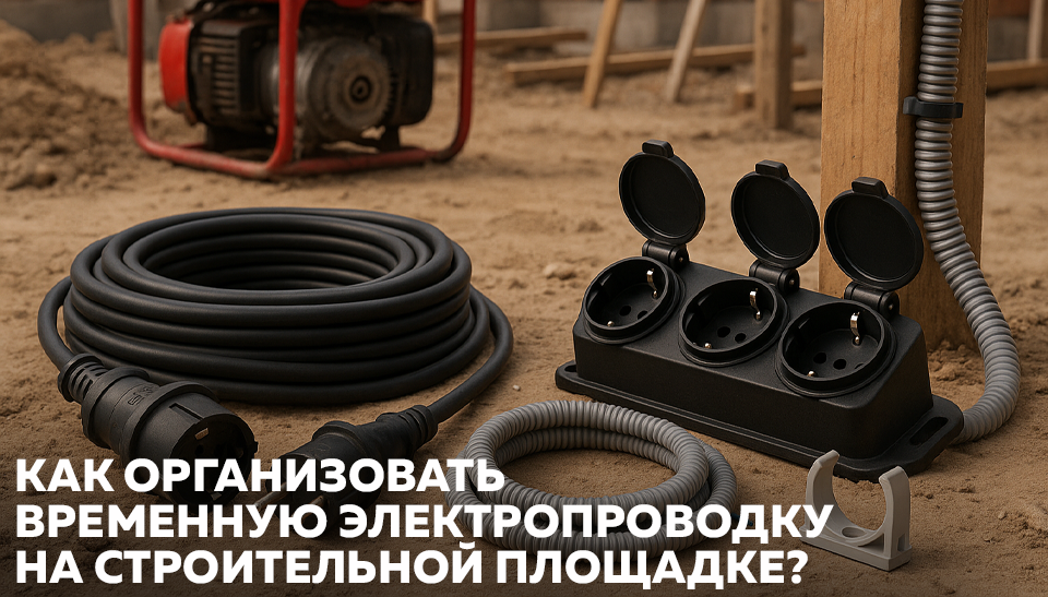 Как организовать временную электропроводку на строительной площадке Как организовать временную электропроводку на строительной площадке