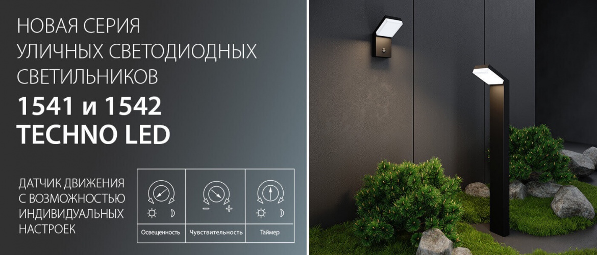 Серия уличных светильников Sensor от Elektrostandard Серия уличных светильников Sensor от Elektrostandard