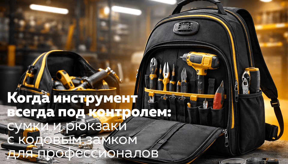 Когда инструмент всегда под контролем: сумки и рюкзаки с кодовым замком для профессионалов