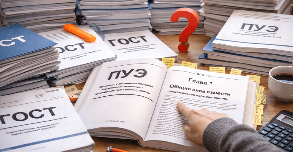 Ой ма... Сотни действующих стандартов ГОСТЫ, ПУЭ - на что делать упор?
