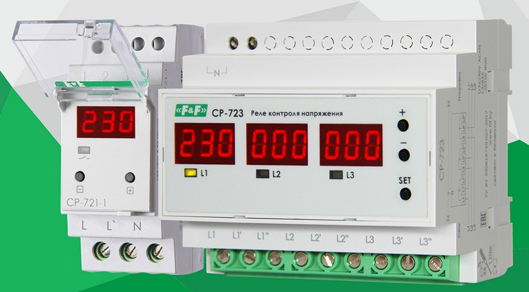 Реле напряжения CP-721-1 и CP-723 от Евроавтоматика ФиФ в исполнении УХЛ2 Реле напряжения CP-721-1 и CP-723 от Евроавтоматика ФиФ в исполнении УХЛ2