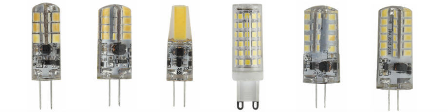 Капсульные светодиодные лампы ЭРА G4 и G9