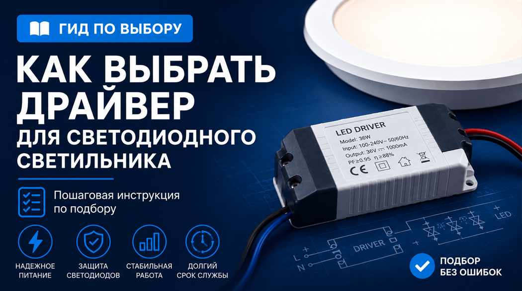Как выбрать драйвер для светодиодного светильника