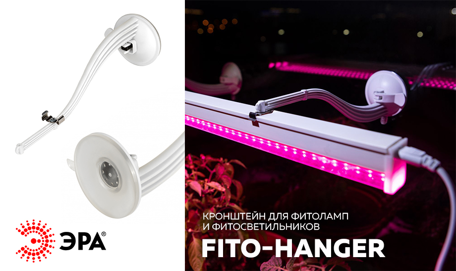 ЭРА FITO Hanger для фитосветильников – надёжный кронштейн на присоске ЭРА FITO Hanger для фитосветильников – надёжный кронштейн на присоске