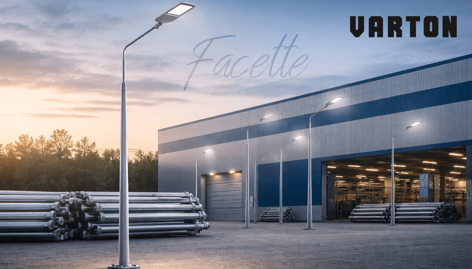 VARTON запустил производство опор освещения и представил новую серию Facette