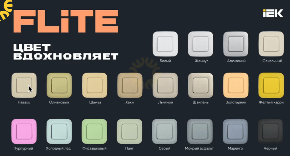 Новинка от IEK серия электроустановочных изделий скрытого монтажа FLITE Новинка от IEK серия электроустановочных изделий скрытого монтажа FLITE