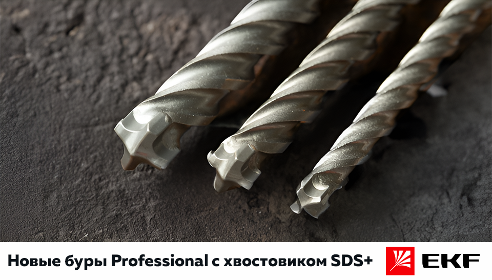 Новые буры Professional от EKF с усиленным сердечником и 4-заходной спиралью новость новые буры Professional от EKF копия.png